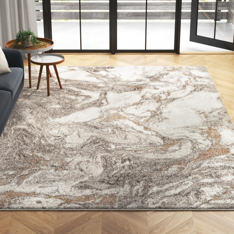 Wade Logan® Dundalk Performance Gray/Cream Rug & Reviews Wayfair